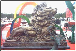 大型景區銅獅子雕塑