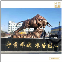 工廠批發純銅牛雕塑