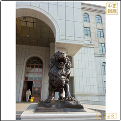 酒店門口大型銅獅子雕塑 酒店門口大型銅獅子雕塑