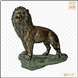 栗色銅獅子雕塑 栗色銅獅子雕塑