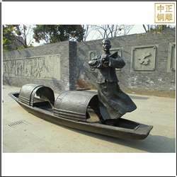 劃船人物景觀雕塑 劃船人物景觀雕塑