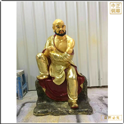 鑄銅關公 1米8寺廟羅漢銅佛像廠家批發
