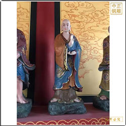 鑄銅關公 定制供奉寺廟十八尊者佛像
